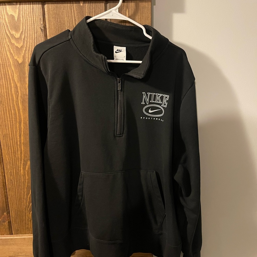 Nike Black Athletic Half-Zip Pullover